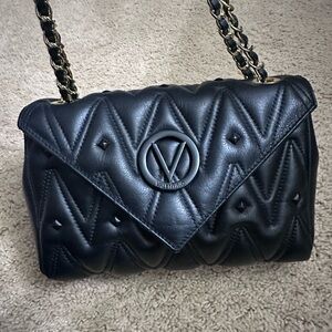 Valentino Black Quilted Leather Shoulder Bag